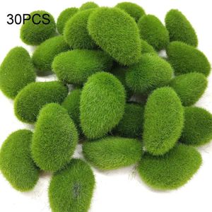 Crafts 30Pcs For Garden Green Creative And Crafting Artificial Moss Rocks Simulation Plant DIY Decoration Fake Stone 240127