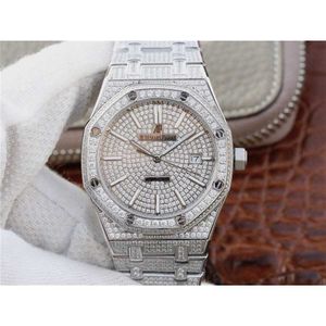 Designer guarda orologi meccanici automatici di lusso JF Serie Internazionale 15400 Scatto da tavolo maschio Diamond Starry prima dell'orologio da polso