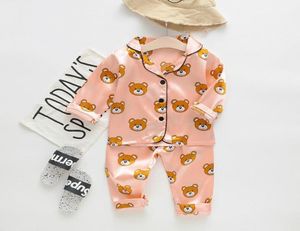 Baby Pyjamas Sets Summer Autumn Children Cartoon Pajamas For Girls Boys Sleepwear ShortSleeved Suit Longsleeved Cotton Nightwear8652775