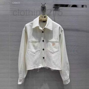 Women's Jackets Designer Coat 2024 Spring New Fashionable and Minimalist Girl Style Loose White Denim Coat QDFN