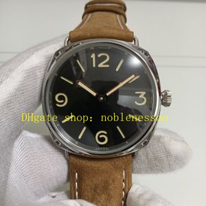 Аутентичные картинки часов для мужских 47 -мм черного циферблата выгравированное специальное издание PAM00672 Мужчины 00672 Кожаный браслет 3 дня спортивные мужские автоматические механические часы