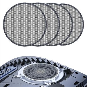 Högtalare för PS5 2/4st Fan Dust Filter Breattable Ventilation Dammtät nätfodral med rengöringsborste för PS5 Slim Game Console