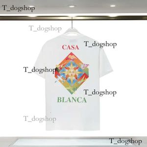 Designer maschile Casablanca Shirt Fashion Men T-shirts Casual Street Mens T Tennis Club Shorts Casa Casa Blanca Shirts Us Size 813