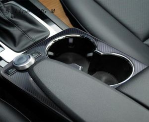 Stylizacja Stylizacji Włókno węglowej Konsola środkowa Handrest Handrest Water Cup Uchwyt do nakładki naklejka do Mercedes Benz GLK x204 Auto Accessories9775947