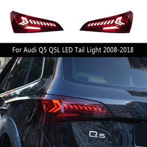 Car Styling Streamer Turn Signal Indicator Taillights For Audi Q5 Q5L LED Tail Light 08-18 Brake Reverse Running Light Rear Lamp