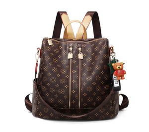 backpackLadies Qualified Leather Print Pattern Backpack Women Luxury Brand Design Double Shoulder Traval Casual Bacpacks6537195