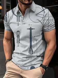 Herren Polos Sommer Casual Fashion Polo Shirts Trend Lose T-Shirt-Kleidung Personalisierte 3D-Print Street Herren Kurzarm