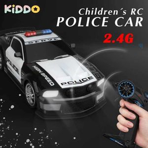 Diecast Model Cars 1/12 RC Car VEÍCULO DE POLÍCEO DE POLÍCIO TROOTO DE CONTROLO DE TROBROLO REMOTO COM LUZES DURAÇÃO DIFT Drift Electric Car Toy J240417