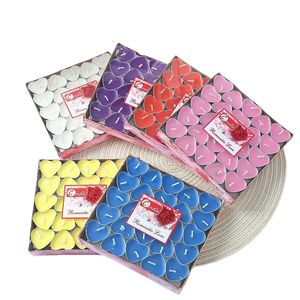 El yapımı tealight mum çay mini mumlar çevre dostu pratik ev tedarikçi dekor doğum günü mum düğün için 50pcs/kutu