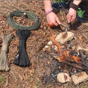 2024 25FT 7.5M 10 Core Umbrella Rope 4mm Outdoor Camping Survival Tool Fire Rope Fishing Cotton Thread Parachute Hiking "for 10 Core