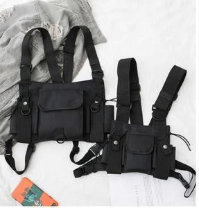 Funkcjonalna taktyczna torba na klatkę piersiową dla mężczyzn Kobiety moda kamizelka Hip Hop kamizelka streetwearna paczka talia Airsoft CS Rig na piersi sprzęt T28941205