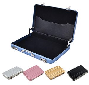 Mini Password Box Style Card Holder Business Bank Card Case Fashion Briefcase ID Holder Aluminium Credit Card Holders4094504