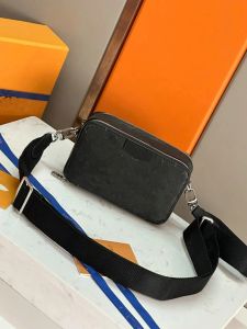 Alpha Wearable Wallet Crossbody Bag Men Mini Flap Phone Bag små axel Messenger Väskor för man läder plånbok cross body handväska m81260