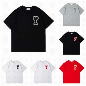 新しいデザイナーTシャツAmis Mens Womens Designers Tシャツヒップホップファッション印刷