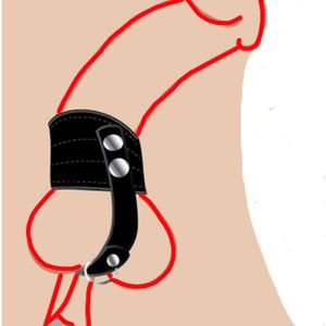 Leather Penis Strap and Ball Stretcher Harness, Scrotum Sack Bondage,Chastity Cock Cage,BDSM sexy Toys