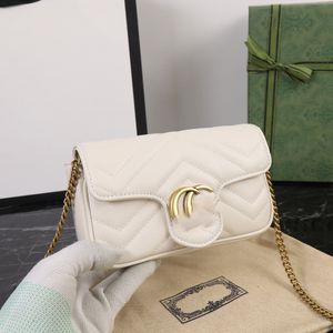 Designer handväska mini crossbody väska original läder axelväska kvinnors baguett väska tillbaka med kod plånbok 16.5cmx9.5cmx4.5cm