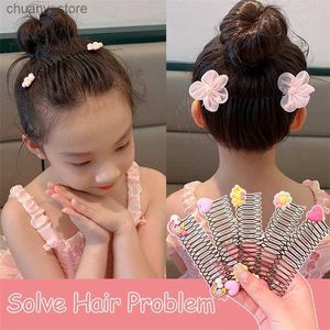 Hair Rubber Bands Children Girls Spring Hair Comb Women Anti Slip Headband Hair Clip Headwear Cute Hairpin Bangs Barrette Fashion Hair Accessories Y240417