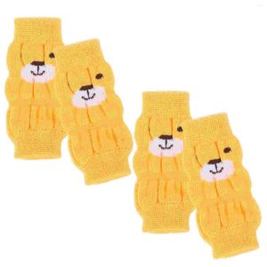 Dog Apparel 4 PCs Pet Socks Puppy LEG Protector Supplies Lid detém suporte de animais de estimação anti-arranhões