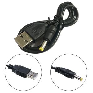 Cabos 2 em 1 0,8m Cabo USB carregador para PSP 1000 2000 3000 Cabo de carregamento de carregamento USB 5V USB para DC 1A Plug Plug Power Cord ACCES