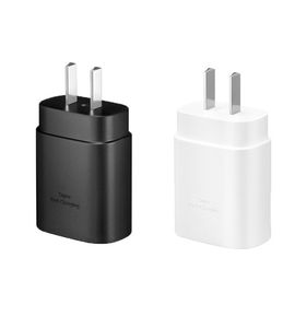 OEM Kalite-C Tip Şarj Cihazlar Not 10 USB C Hızlı Şarj Eu ABD Hızlı Şarj Cihazı Adaptörü PD 20W Güç Duvar Fişi 25W Samsung Galaxy Note10 S10 S20 S21 S22 EP-TA800