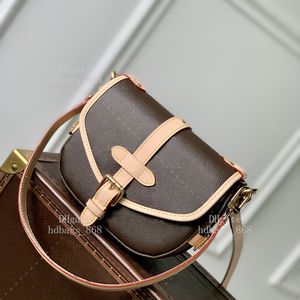 Satchels crossbody väskor äkta läderspegel 1: 1 kvalitet designer axelväska lyx kuvert väska mode sadel väska liten med presentförpackning wl249