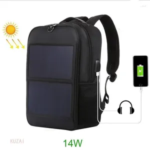 Rucksack Herren wasserdichte Nylon Solar wiederaufladbare Reise Outdoor Sports Freizeit Wanderbeutel Kapazität