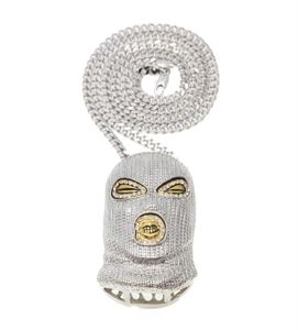 Hiphop CSGO Подвесное ожерелье Мужское панк -стиль 18k сплав серебряной серебряной маски для головы подвеска высокое качество 273L72247304038073