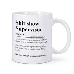 Mugs Funny Supervisor Coffee Mug for My Boss Team Manager Director oss Thank You Gifts 11oz Ceramic Coffee Mugs Office Water Tea Cup 240417