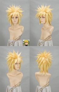 Naruto Yondaime Hokage Wave Feng Shui Door Blonde Short Cosplay Party Wiggtgtgtgtgt جديد عالية الجودة 5979162