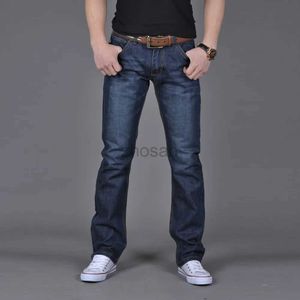Mäns jeans hiphop löst herr casual höst bomull långarbete denim byxor koreansk version stretchclassic streetwear goth kläder d240417