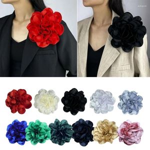 Spille fiore di fiori francese con perno di seta floreali di seta con curre di applicazione alla moda accessori per il petto di gioielli.