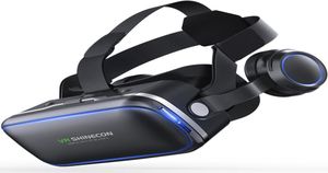 Casque VR Helmet Virtual Reality okulary 33D Gogle Glass z zestawem słuchawkowym na iPhone Android Smartphone Smartfon stereo2328565