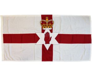 Kuzey İrlanda Bayrakları 3039x5039ft Ülke Ulusal Bayrakları 150x90cm 100d iki pirinç gromets7527673 ile polyester canlı renk