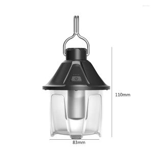 Portable Lanterns Led Lawn Lamp Power Display Hanging Cam Atmosphere High Capacity Battery Push Switch Type-C Charging For Outdoor Dro Dha5Q