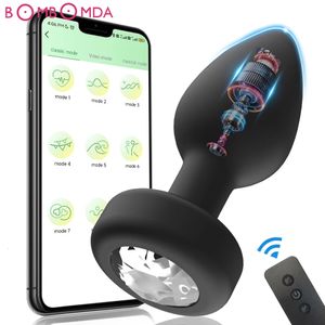 Bluetooth Anal Vibrator Butt Butt Massager Kobieta masturbator dildo dla dorosłych zabawki seksualne dla kobiet mężczyzn gejowski aplikacja zdalna kontrola 240417