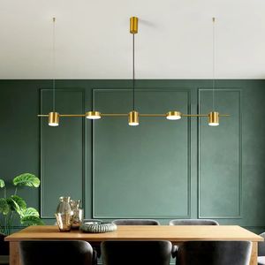 Nordic Pendant Light Hanging Lamp LED Vintage Tak ljuskrona Dimning för kök mats vardagsrumsstudie loft rum