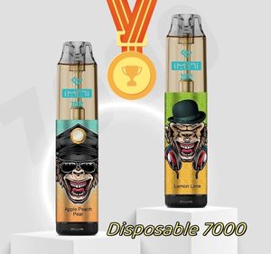 Puff 7000 Original Disponibla vapes POD 7K 8K 9K PULDS Disponible POD DISTREKT 7000 850mAh Batteri 15 ml Förfylld patronpinne vs Puff 9000 10000 20K Fabrik i lager