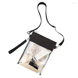 Väska kvinnor laser transparent pvc axelpåsar mode vilda små fyrkantiga crossbody messenger telefon blixtlås kvinnlig lapptäcke säck