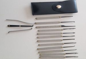 12PCS Locks Picks Conjuntos de alças inoxidáveis Removendo o conjunto de teclas do LockPick Locksmith Ferramentas Abridor de desbloqueio 9130982