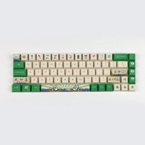 Combos Standard 68 Keys PBT Small Set Chinese Mahjong Keycap OME Profile DYESUB Personalized Keycaps For Gaming Mechanical Keyboard