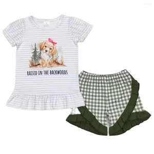 Kleidungssets Großhandel geborenen Coverall BodySuit Kinder Ärmeloses Blasen einteilig Baby Jungen Mädchen Kleinkind Hund Streifen Strampler