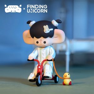 Hitta Unicorn Island Animal Clinic Blind Box Toy Figures Mystery Kawaii Gifts innehåller hela set födelsedagspresent Kid 240407