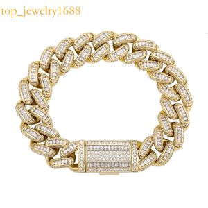 Diamond Hip Hop Bracelet Box Buckle Fashion Jewelry