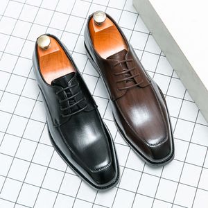 Hot Fashion British Style Business Leather Formal Office Dress Brogue Mens Leisure Black Shoes Plus Size 38-46