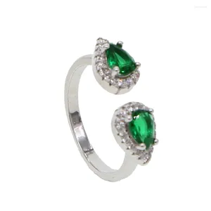 Cluster -Ringe Geschenk Fashion CZ Open Ring DIY Birthstone Bar Anpassen Schmuck für Frauen Europäer Verkauf