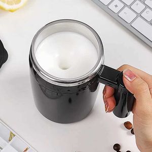 MHGT MUGS Electric Mixing Cup Rostfritt stål Muggkopp Roterande Blender Auto Stirring Coffee Cup Tea Milk Cocoa Water Cup 240417