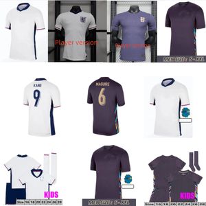 New model 1: 1 24 25 English Football Shirt Saka Bellingham Rashford Kane 2024 EURO Cup 2025 Soccer Jersey TEAME White Away Purple Men Kit Player version+fan+kdis