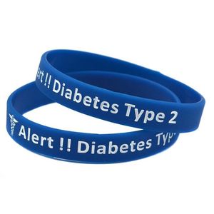 Jelly 1pc Diabetes Typ 2 Sile Gummi -Armband tragen diese MEs als Erinnerung an tägliche Leben Drop Lieferung Schmuckarmbänder DHLPG