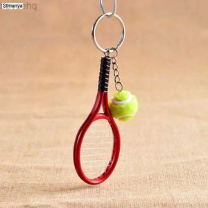 Keychains Bedanyards Hot Sale Mini Tennis Racket Pingente Keychain Chavejão -chave Chain Chain Ring Finder Accessories For Lovers Day Gifts #17162 D240417