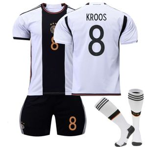 Fußballtrikot 2223 Deutschland Heimat Nr. 13 Müller Weltmeisterschaft Jersey 19 Sane 7 Haffetz 8 Cross Football Anzug